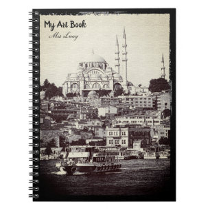 Carnet Istanbul, mosquée Sultan Ahmed, Turquie (vintage)