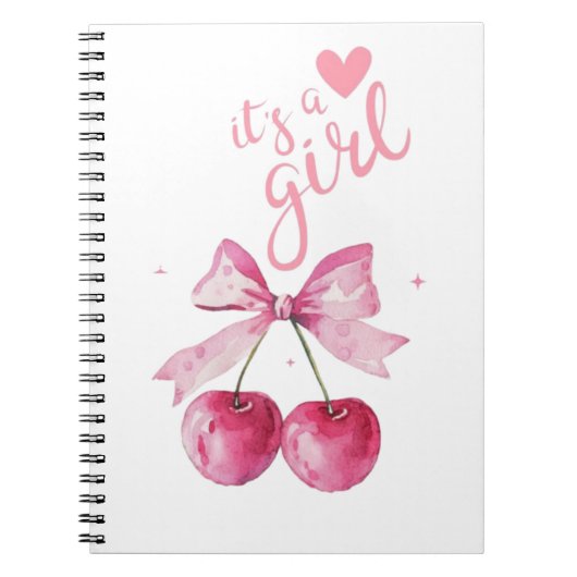 Carnet It’s a Girl Cherry (Devant)