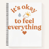 Carnet It’s Okay To Feel Everything shirt Mental Health (Devant)