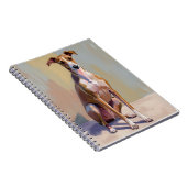 Carnet Italian Greyhound Dog Painting (Côté Droit)