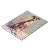 Carnet Italian Greyhound Dog Painting (Côté gauche)