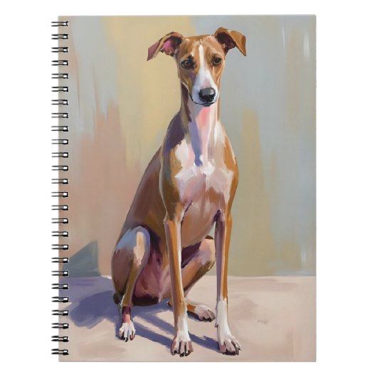 Carnet Italian Greyhound Dog Painting (Devant)