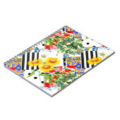 Carnet italien, art sicilien, patchwork, Fleurs d'été (Côté gauche)