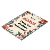 Carnet It's a Bianca Thing You Wouldn't Understand (Côté gauche)