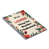 Carnet It's a Lauren Thing You Wouldn't Understand (Côté Droit)