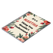 Carnet It's a Martha Thing You Wouldn't Understand (Côté gauche)
