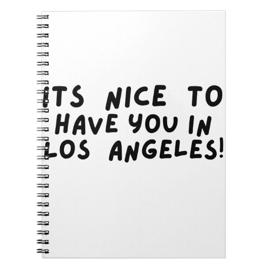 Carnet Its nice to have you à Los Angeles (Devant)