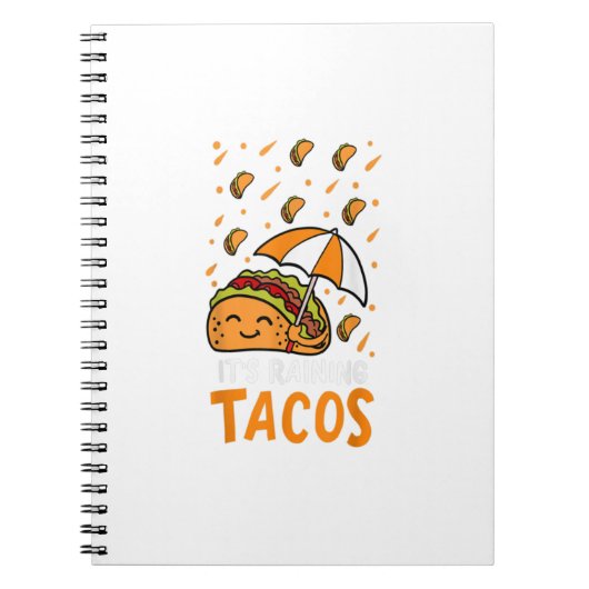 Carnet It's Raining Tacos Mexican Taco Tuesday Forecast P (Devant)