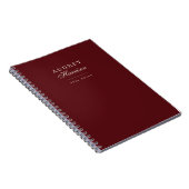 Carnet Ivoire & Bourgogne Nom de Vintage 2026 Notes (Côté Droit)