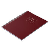 Carnet Ivoire & Bourgogne Nom de Vintage 2026 Notes (Côté gauche)