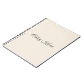 Carnet Ivoire neutre monogramme simple (Côté gauche)