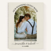 Carnet Ivory Arch Mariage photo personnalisé invité (Devant)