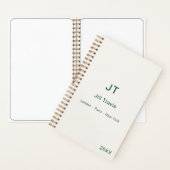 Carnet Ivory emerald green modern minimalst luxury (À l'intérieur)