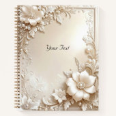 Carnet Ivory Flowers Notebook (Devant)