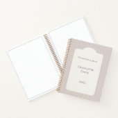 Carnet Ivory taupe pinstriped elegant modern (Intérieur)