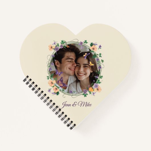 Carnet Ivy romantique et papillons (Devant)