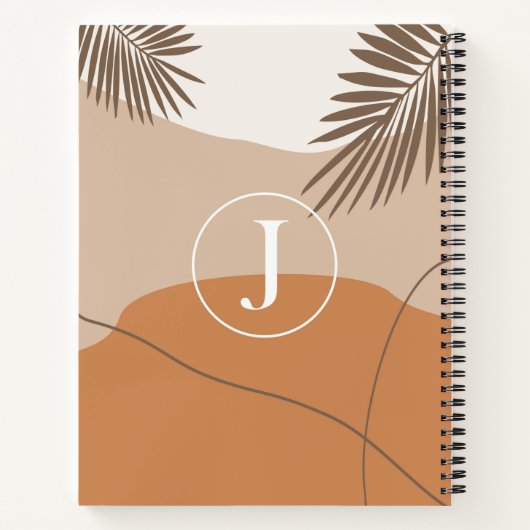 Carnet J - Lettre initiale de monogramme J Conception abs (Dos)