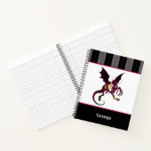 Carnet Jabberwocky Dragon with Monogram and Black Stripes (Intérieur)