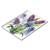 Carnet Jacinthe - Fleurs aquarelle (Côté gauche)