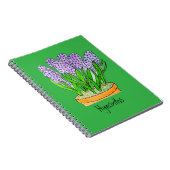 Carnet Jacinthes violettes dans un pot (Côté Droit)