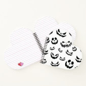 Carnet Jack-o'-lantern face Citrouille noir et blanc (Intérieur)