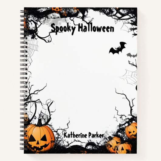 Carnet Jack-o'-lantern Halloween Éffrayant (Devant)