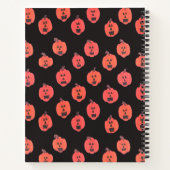 Carnet Jack-o-lanternes d'Halloween en noir (Dos)