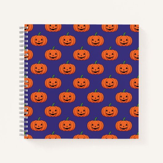Carnet Jack-O'Lantern Citrouille Motif d'Halloween (Devant)