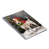 Carnet Jack Russell Chien à Noël de neige (Côté Droit)