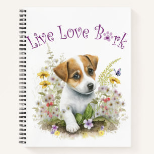Carnet Jack Russell Chien Maman Floral