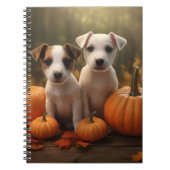 Carnet Jack Russell Puppy Automne Citrouille de plaisir (Devant)