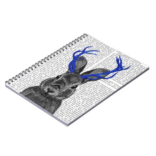 Carnet Jackalope avec Antlers Bleus (Côté gauche)