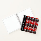 Carnet Jacquard à fil barbelé Saigner rouge noir blanc (Intérieur)