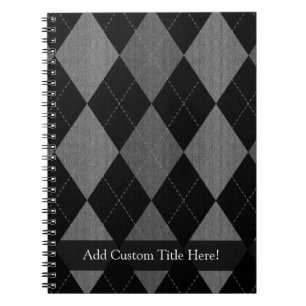 Carnet Jacquard gris noir et charbon de bois