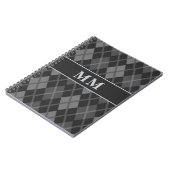 Carnet Jacquard noir Monogramme initial (Côté gauche)