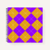 Carnet Jacquard pourpre et orange (Devant)