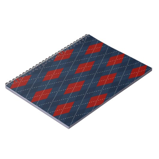 Carnet Jacquard Royal Bleu Motif de Noël (Côté gauche)
