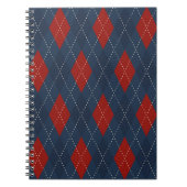 Carnet Jacquard Royal Bleu Motif de Noël (Devant)