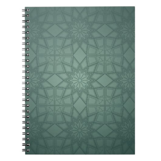 Carnet Jade Green Ornate Motif géométrique (Devant)