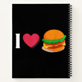 Carnet J'adore Burger Cheeseburger Manger Malsain (Dos)