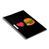 Carnet J'adore Burger Cheeseburger Manger Malsain (Côté Droit)