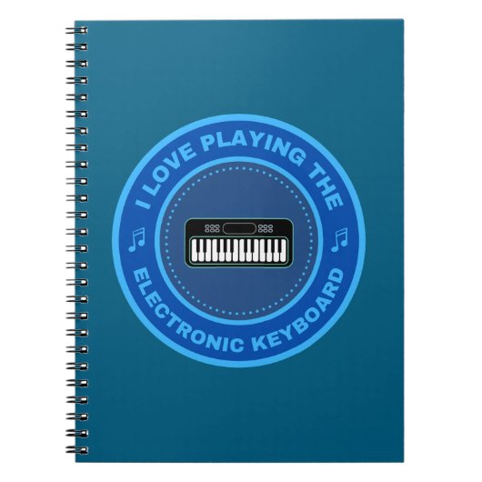 Carnet J'adore jouer au clavier électronique (Devant)