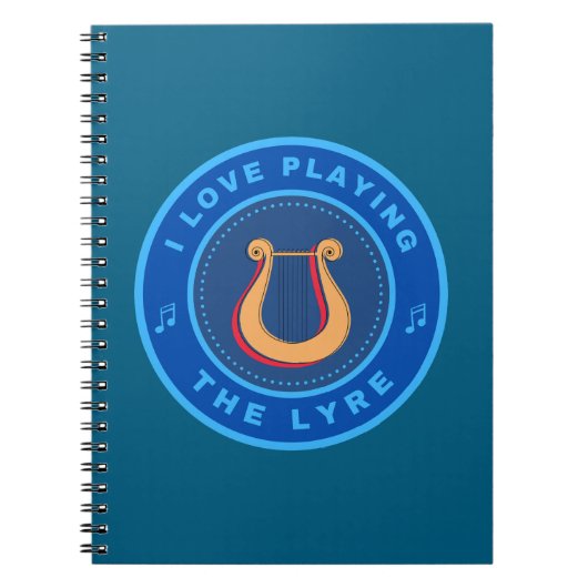 Carnet J'adore jouer au Lyre (Devant)