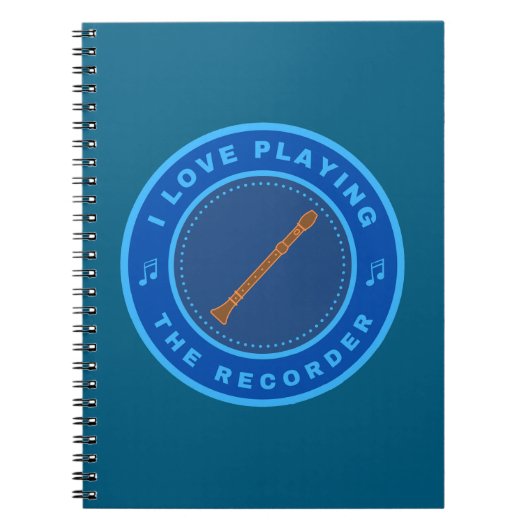 Carnet J'adore jouer au Recorder (Devant)