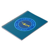 Carnet J'adore jouer de la trompette (Côté gauche)