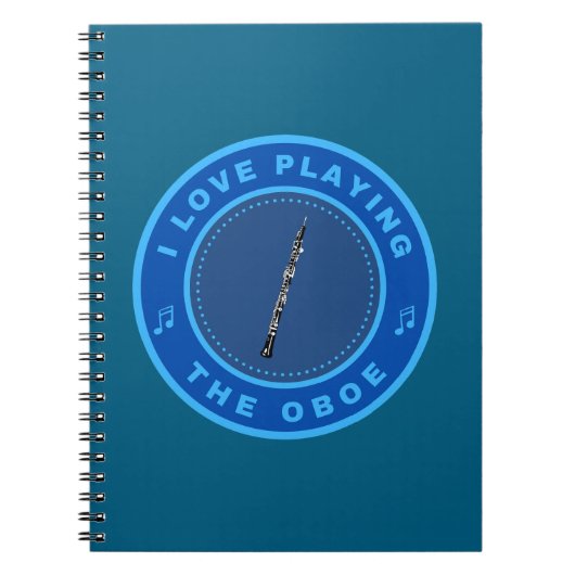 Carnet J'adore jouer de l'Oboe (Devant)