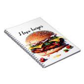 Carnet J'adore le hamburger (Côté Droit)