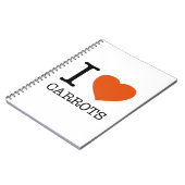 CARNET J'ADORE LES CARROTES (Côté gauche)