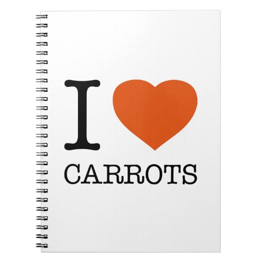 CARNET J'ADORE LES CARROTES (Devant)