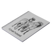 Carnet J'adore les chevaux ! poneys islandais mignons (Côté gauche)